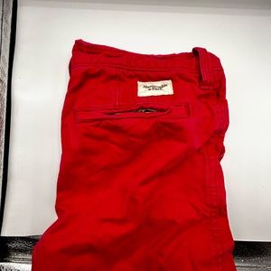 Men’s Red Abercrombie and finch shorts khaki material